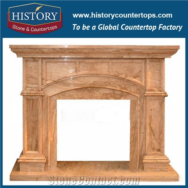 History Stone High Quality Cheapest Price Wholesale Home Decorative Products, Attractive Black Marble Royal Design Exquisite Carved Lions Fireplace Frame, Mantel Surround & Handcrafts