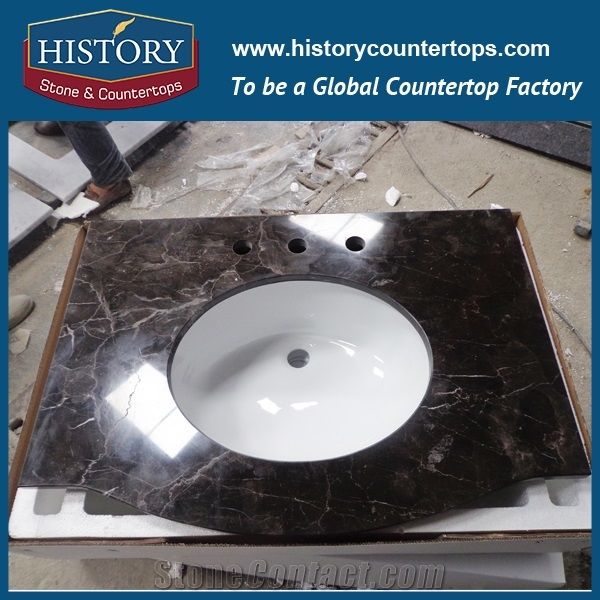 History Stone Hm100 Emperador High Polished Marble Low Cost