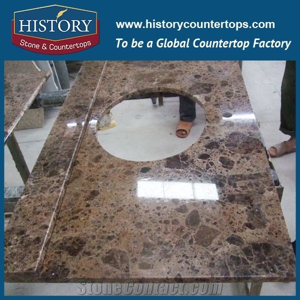 History Stone Hmj031 Dark Emperador Bullnose Edge Standard Size