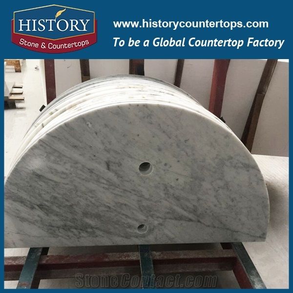 History Stone Hmj154 Calacatta White Eased Edge Custom Made