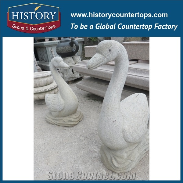 History Stone Hot-Selling High Quality Perfect Wholesale Products, Natural Grey Granite Elephants with Her Children with Cheap Price for Garden, Zoo, House Decorations, Animal Sculptures & Handcrafts
