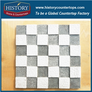 History Stone Irregular Surface Classic Mosaic Pattern White Grey Decorative Wall Cladding