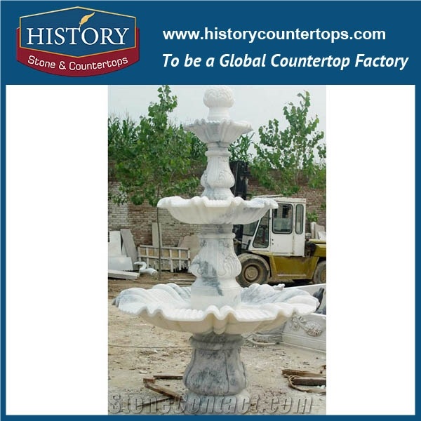 History Stone Perfect Quanzhou Shuitou Product with Cheap Price, Natural Polished Grey Granite Petaling Base with Fishes Garden Water Fountain with Little Bassoonists, Decorative Water Fountain