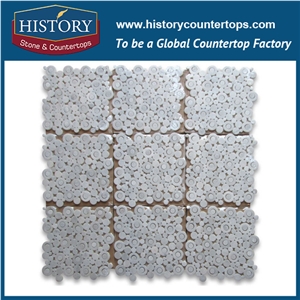 History Stone Professional Craftsmanship Shandong Supplier High Quality Competitive Price Bianco Carrara and Grey Marble Herring Bone Mixed Square Mosaic Tiles, Wall & Flooring Decoration Mosaic