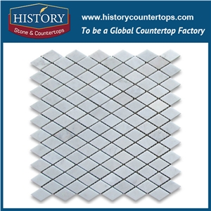 History Stone Qualified Shandong Supplier Competitive Price Wholesale, Honey Onxy Rhombus Diamond Shaped Mosaic Tile, for Bathroom Wall and House Decoration, Floor & Mural Mosaic