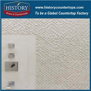 History Stone Qualified Xiamen Producer Novel Design High Quality, Natural Grey Limestone Brick Pattern Linear Strips Mosaic Home Mural Tiles, Decorative Flooring & Wall Stone Mosaic