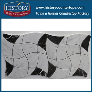 History Stone Quality and Quantity Assured Shandong Supplier High Quality Competitive Price, White Basket Weave Mosaic Tile for Interior Decoration, Floor & Wall Multicolor Marble Mosaic