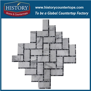 History Stone Reasonable Price Quanzhou Factory Modern Design, Polished Cream Marfil Beige Marble 1×2 Herringbone Mosaic Tiles for Kitchen, Tv Background Wall Cladding, Decorative Floor Mosaic