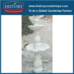 History Stone Sell Well Made in China with Factory Price, Yellow Granite Classical Fountain with Carved Muscular Man Drinking Water for Home Decoration, Decorative Garden Water Fountain