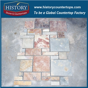 History Stone Slate Stepping Stones Floor Tile, Decorative Wall Cladding Tiles, Rode Paving Slate Stone