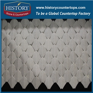 History Stone Top Quality Shuitou Manufacturer Finely Processed Bianco Carrara Fish Scale Mosaic Tile with Low Price for Balcony, Corridor, Fireplace Decoration, Decorative White Marble Mosaic Tile