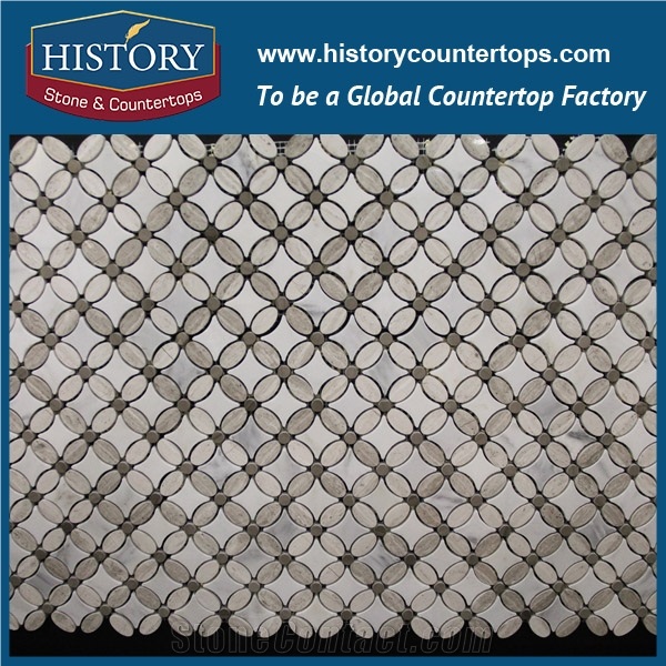 History Stone Wholesale Shandong Supplier Great Quality Low Price, Natural Sand Wave Beige Chevron Mosaic for Interior and Outdoor Decoration, Decorative Floor & Wall Beige Marble Mosaic Tile
