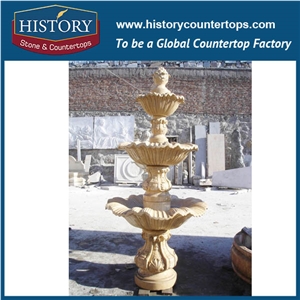 History Stone World Renowned Fountain by Guangdong Yunfu Factory, Competitive Price White Marble Simple Modern Design Fountain for Garden, Square, Villa, Decorative Water Fountain