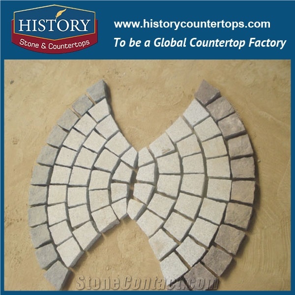 History Stones 2017 Popular Natural Split Curved Shaped Grey Granite Flooring Terrace Covering, Garden Road Pavement, Exterior Walkway Floors, Paving Sets, Patio Floor Cobble Stone Sheet & Pavers