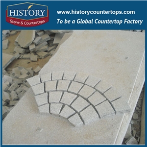 History Stones 2017 Popular Natural Split Curved Shaped Grey Granite Flooring Terrace Covering, Garden Road Pavement, Exterior Walkway Floors, Paving Sets, Patio Floor Cobble Stone Sheet & Pavers
