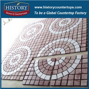 History Stones Building Material Natural Chinese Paver Cut to Size Maple Red Flamed Granite Paving, Garden Stepping Floors, Exterior Floor Paver, Walkway, Rain Drainage Flooring Cobble Sheet & Pavers