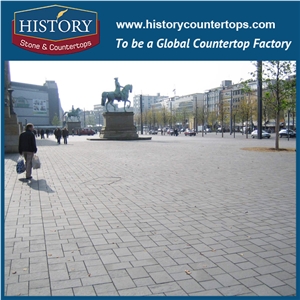 History Stones Cheapest Globe Hot Sale Light Grey Natural Split Square Roadside G603 Granite Tiles Outside Garden Stepping Paving,Side Pavement, Outdoor Flooring Landscaping Stones Cobblestone & Paver
