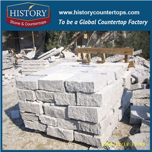 History Stones China Factory Cheap Building Material Outdoor Grey Granite Tiles G603 Flamed for Exterior Wall Cladding, Wall Blocks,Garden Stepping Landscaping Stones Kerbstone & Paving Stone