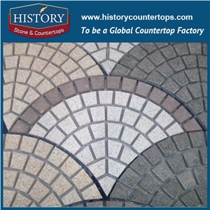 History Stones China Full Connect Style Different Dimensions Hexagon & Square Shape Light Grey Granite G603 Stone Easy Paver Outside Decorative Garden Road Mesh Back Paving Cobble Sheet & Pavers