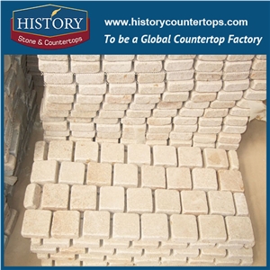 History Stones China Good Price Granite Grain Yellow Paver Landscaping Sale Flooring Terrace Covering, Garden Road Pavement, Outside Patio Floor Exterior Walkway Floors, Cobble Stone Sheet & Pavers