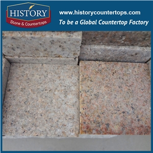 History Stones China Granite Natural Surface Light Yellow Rustic G682 Flooring Tiles Outdoor Paving Decoration, Sidewalk Pavement, Garden Stepping Pave, Floor Covering, Cobble Stone& Pavers