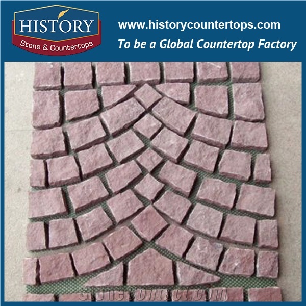 History Stones China Natural Prevalent Construction Material Fire Pit Square Shaped Ocean Red Granite, Driveway Paving, Floor Covering, Patio Paver, Garden Stepping Pavement Cobble Stone& Pavers