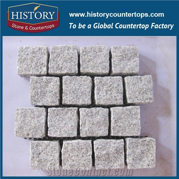 History Stones China Own Factory High Quality Light Grey G603 Non-Slip Natural Split Granite Cubes with Wholesale Outdoor Boarder Paving, Garden Stepping Road, Building Outside Wall Covering, Landscap
