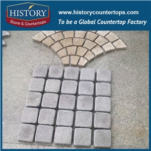 History Stones Chinese Best Selling Custom Granite Building Stone Design Rough Surface Top Flamed Square Light Grey G603 Decorative Pavement Garden Path Net Driveway Paving Cobble Sheet & Pavers
