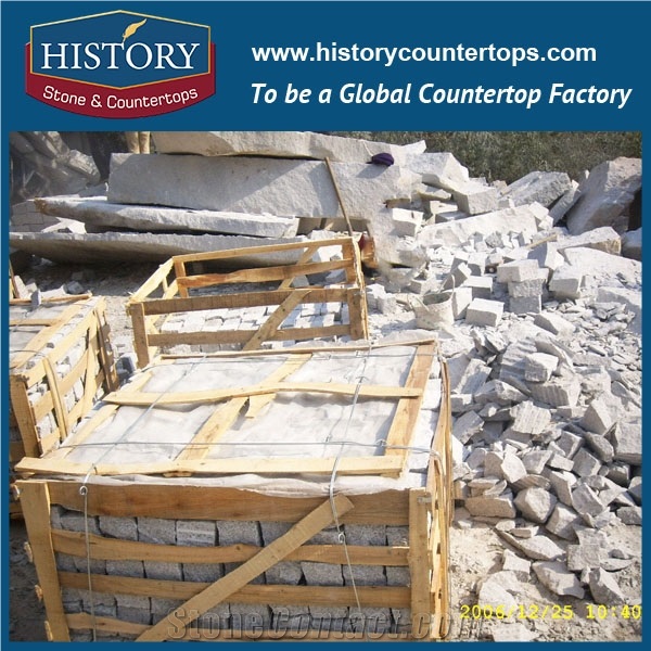 History Stones Chinese Cheapest Natural Building Material Flamed Granite Garden Stepping Pavement, Rain Drainage Pavers, Courtyard Road Flooring, Floor Covering Paving Cobble Stone& Paver