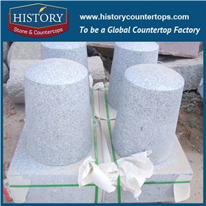 History Stones Chinese Grey Landscaping Natural Granite G603 Walking Street Column Car Stopping Driveway Pillar Street Bollards Parking Stone