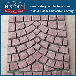 History Stones Chinese Natural Cut to Size Rough Surface Irregular Shaped Maple Red Granite Flooring, Outdoor Decorative Material, Floor Covering, Outside Walkway Paving, Cube Stone& Paver