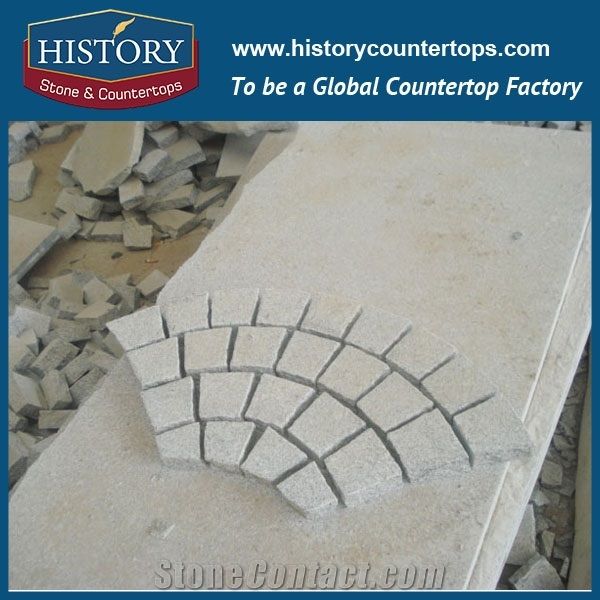 History Stones Chinese Natural Flamed Surface Fire Pit Fan Shaped