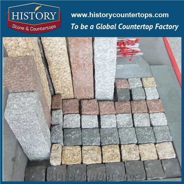 History Stones Chinese Owner Quarry Hot Sale G682 Yellow Beige Granite Tiles Bush-Hammered Rough Surface Natural Split,Garden Road, Driveway, Outdoor Flooring Landscaping Stones Cube Stones & Paving