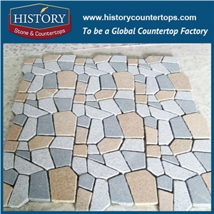 History Stones Chinese Patio Richer Colorful Wholesale Paving Stone Sample Fired G603 Granite Cubes Cheap Garden Round Driveway Paves Catalogue Random Shape Flooring Cobble Sheet & Pavers