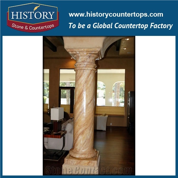 History Stones Classical Style Architectural Carved Column House Marble Stone Roman Pillar Design Home Balcony Home Outdoor Gate Indoor Columns