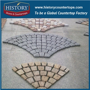 History Stones Custom Design Split Faced G654 Cheap Driveway Granite Paving Stone Natural Outdoor Pavement Cheap Patio Paver Parking Driveway Pillars Garden Foot Stepping Cube Cobble Sheet & Pavers