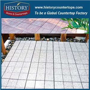 History Stones G603 Light Grey Square Shaped Granite Paving Landscape Building Stone Standard Cube Size Courtyard Road Pavement Outside Floor Covering Outdoor Patio Flooring Cobble Sheet & Pavers