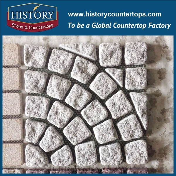 History Stones Hot Selling Different Dimensions Natural Antique G603 Granite Paver Popular Light Grey Cube Net Stone Factory Directly Sale Grass Paving Landscape Patio Pavement Cobble Sheet & Pavers