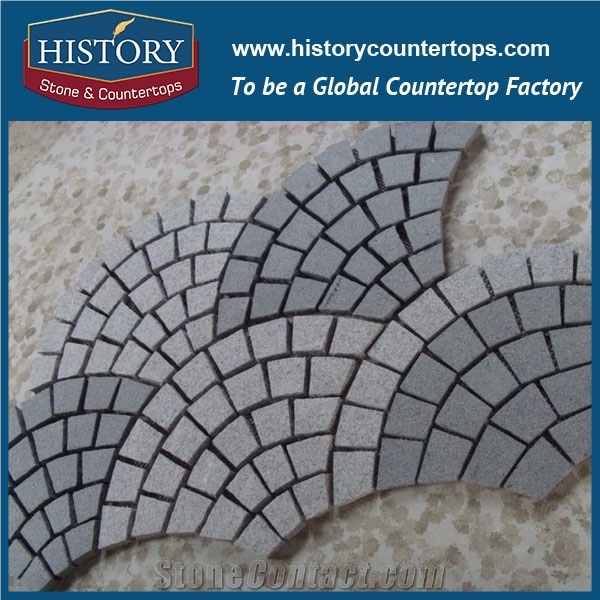 History Stones Machine Cut Natural Paving Stone Rectangle Thick Absolute Light Grey G603 Granite Quarry Owner Per Square Meter Price Railway Pavement Park Stepping Paver Cobblestone Sheet & Pavers