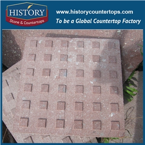 History Stones Natural Customized Pattern Best Price Ocean Red Granite Flooring Paver Floor Covering, Patio Paver, Driveway Rain Drainage Pavers, Garden Stepping Pavers Cube Stone& Paving