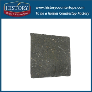 History Stones Natural Flamed Non-Slip Construction Material Triangle Shaped Dark Black Granite Floor Covering, Paving Sets, Waterproof Patio Flooring, Rain Drainage Paver Cube Stone & Pavers