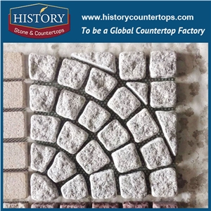 History Stones Pool China Hit Cobblestone Irregular Shape Ocean Red Granite Net with Driveway Paving Flamed Cheap Street Paver Garden Road Interlocking Cubes Decorative Home Cobble Sheet & Pavers