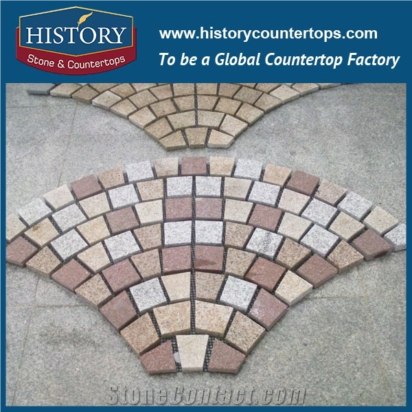 History Stones Professional China Supplier Competitive Price Mixed Color Rough G682 Granite Cheap Garden Stepping Stone Parking Zone Cubes Outdoor Square Paving Grass Paver Cobble Sheet & Pavers