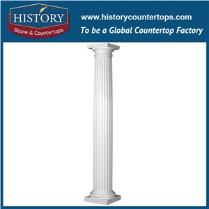 History Stones Professional Design a Grade Quality Wholesale Customize Outdoor Roman Stone Marble Columns for Park Door Decorative Column