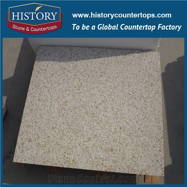 Historystone Beautiful Polished Golden Yellow/Coast Sand G682 Granite for Countertops, Usage Exterior Decoration Granite Tile Polishing the Qc Checked Pieces by Pieces Strictly Before Packing