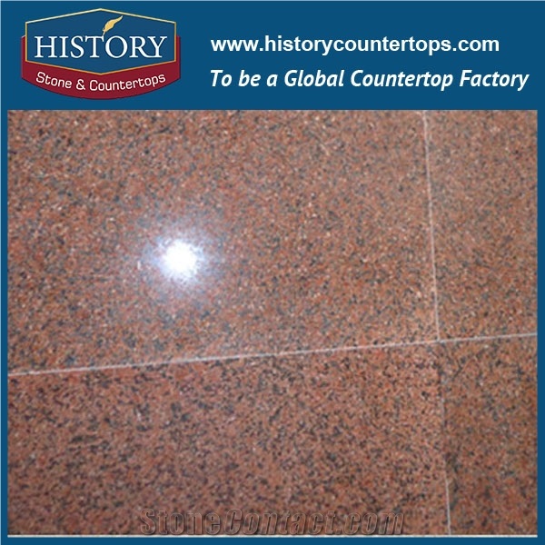 Historystone China Cheap Tianshan Red Granite Stone Slabs Be Used for Floor Tiles/Wall Covering/Stair/Fireplace, 60x60cm , 80x80 and Customized Sizes,High Quality Polished Surface Finished