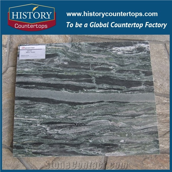 Historystone China Multicolor Green Granite Sea Wave Green Granite Slabs,Be Suitable for Gates & Hall & Lobby & Exterior Decoration & Floor.