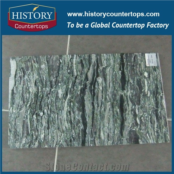 Historystone China Multicolor Green Granite Sea Wave Green Granite Slabs,Be Suitable for Gates & Hall & Lobby & Exterior Decoration & Floor.
