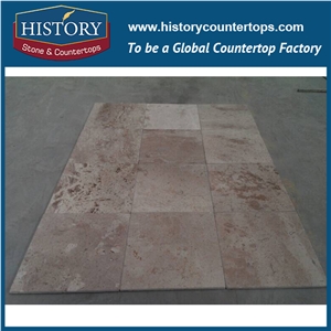 Historystone Dark Coffee Travertine Cnina Can Useful in Slabs & Tiles/Skirtings/Window Sills/Steps/Riser Stairs/Countertop/Vanitytop/Sink and Fireplace/Indoor Flooring.High Quality Hottest Price.