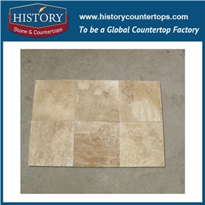 Historystone Dark Coffee Travertine Cnina Versailles Pattern Tiles for Flooring,Stocks Available/Competitive Price /Strict Qc Team /Fast Delivery,Polished and Honed Surface.